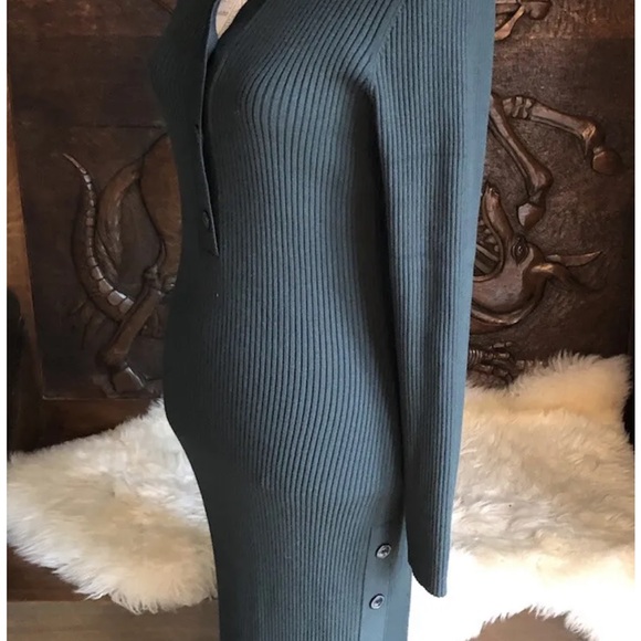 NWT Reiss Madison Dress MIDI Dark Green UK Size L - Picture 4 of 16